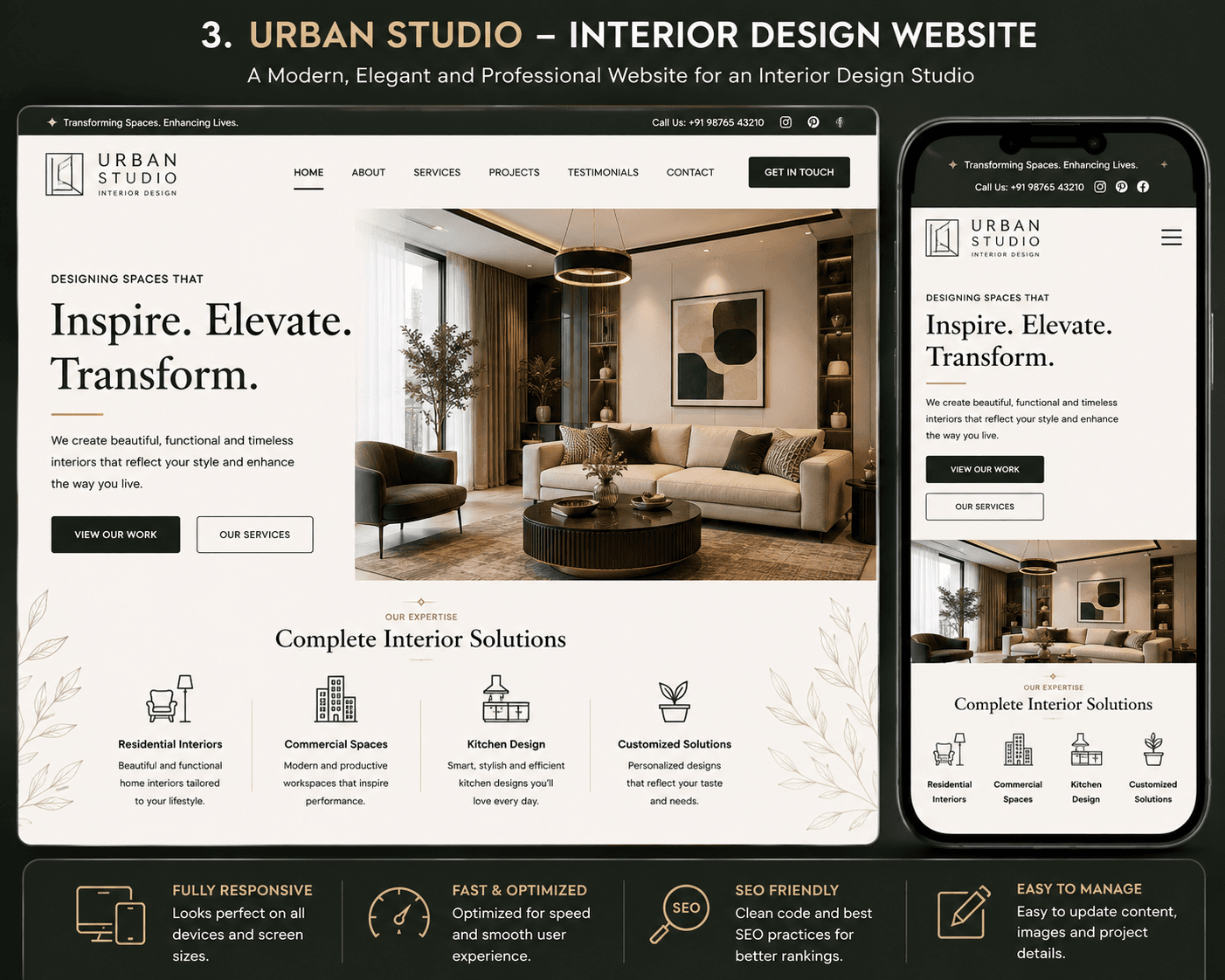 Urban Studio website design